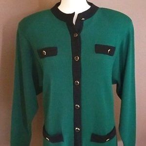 ST. JOHN by Marie Gray Santana knit green dress 12